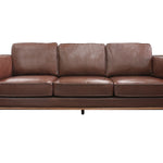 3 Seater Stylish Leatherette Brown York Sofa