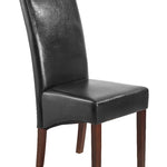 Swiss Wooden Dining Chairs Black 2x