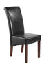 Swiss Wooden Dining Chairs Black 2x