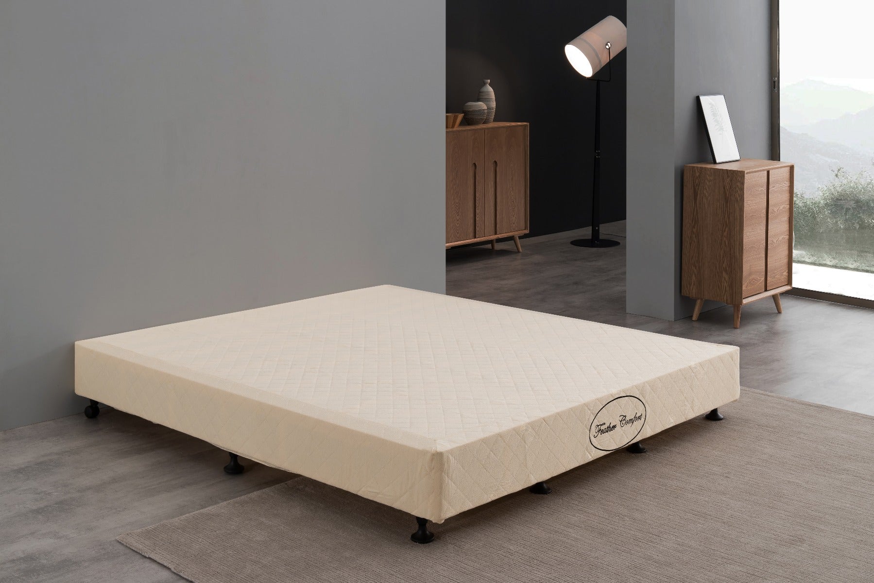 Mattress Base Double Size Beige