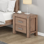 Nowra 2 Drawer Bedside Table