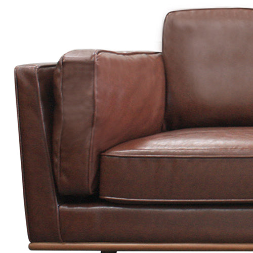 1 Seater Stylish Leatherette Brown York Sofa