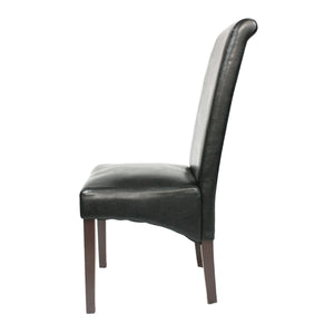 Swiss Wooden Dining Chairs Black 2x