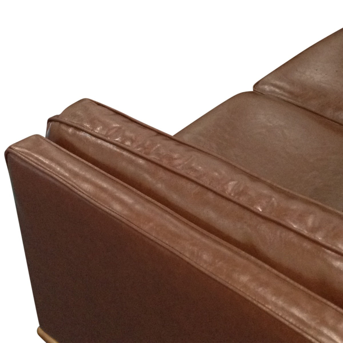 2 Seater Stylish Leatherette Brown York Sofa