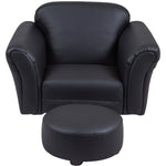 Kids Rocking Chair & Ottoman - Black
