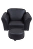 Kids Rocking Chair & Ottoman - Black