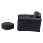 Kids Rocking Chair & Ottoman - Black