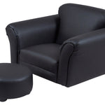 Kids Rocking Chair & Ottoman - Black