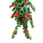 Hanging Red Rose Stem UV 85cm