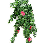 Hanging Pink Rose Stem UV 85cm