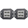 Pair 30W LED Work Light Bar CREE Flood Flush Mount 12V 24V Truck Reverse 5 inch