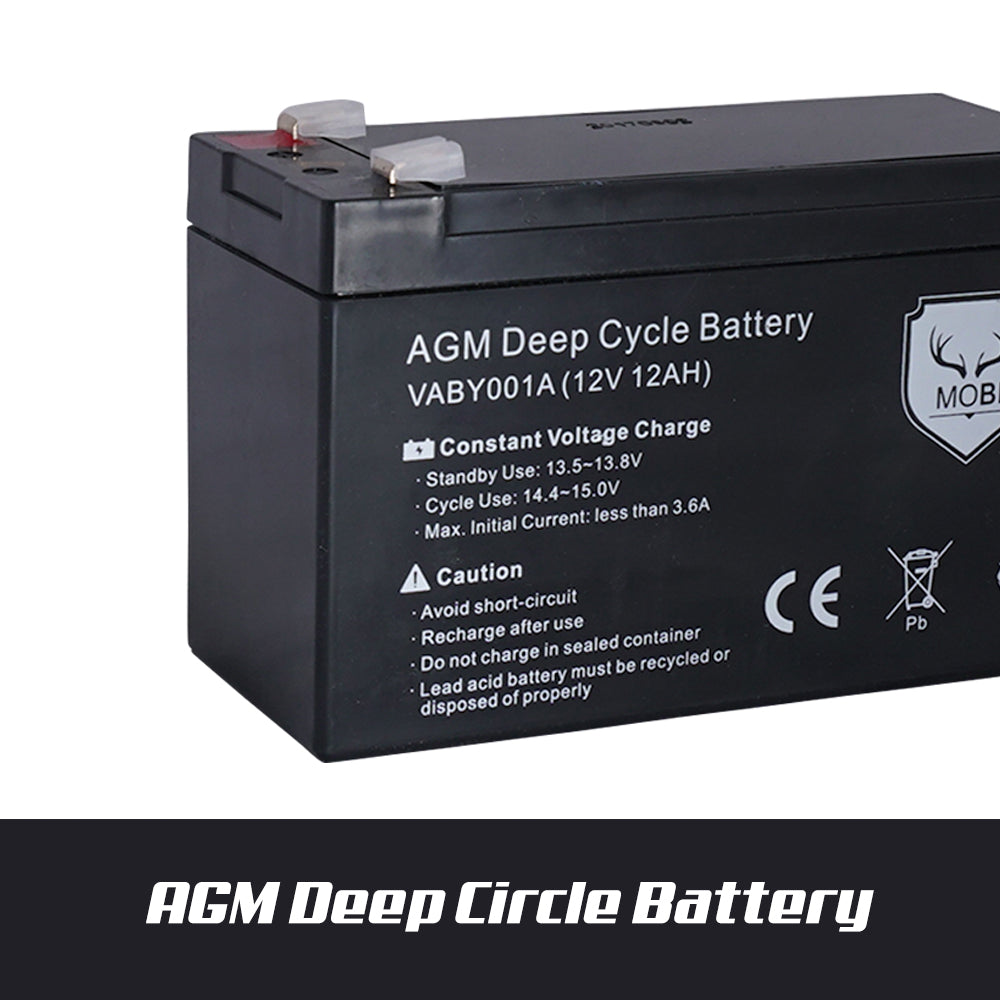 12V 12AH AMP Hour Battery AGM SLA Deep Cycle Dual Fridge Solar Power 12 VOLT