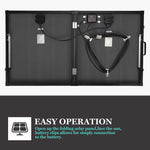 12V 200W Folding Solar Panel Kit Mono Caravan Boat Camping charging ATEM POWER