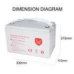 135AH AGM Battery 12V AMP Hour SLA Deep Cycle Dual Fridge Solar Power 12 VOLT