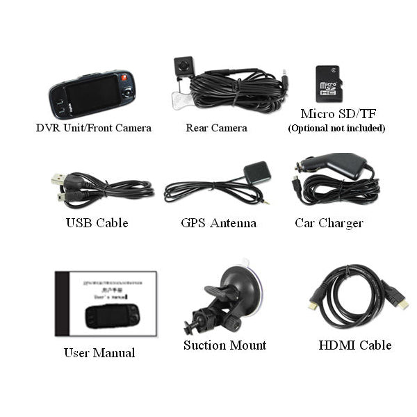 Dual Camera In-Car Digital Video Recorder (DVR)