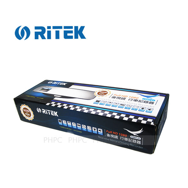 Ritek Full HD 1080 CRMT 01 Rearview Mirror + Driving Recorder