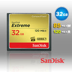 SanDisk 32GB Extreme Compact Flash Card 85MB/s 120MB/s