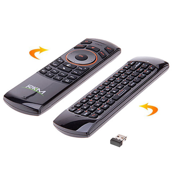 RKM MK705 2.4Ghz Wireless Mini Keyboard/Air Mouse/Learning Function for Android Mini PC/HTPC/Smart TV/Android TV Box/Media...