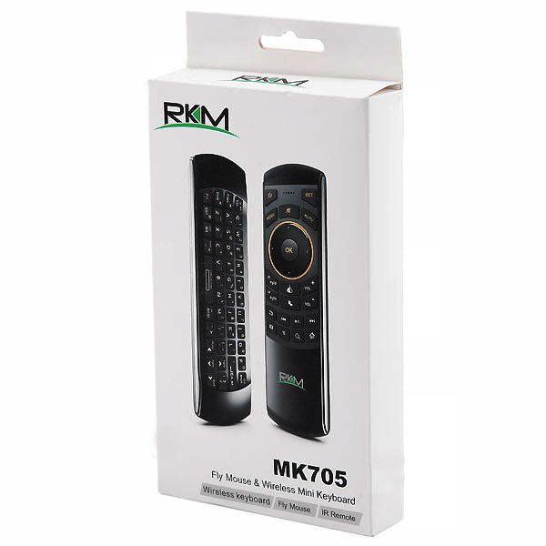 RKM MK705 2.4Ghz Wireless Mini Keyboard/Air Mouse/Learning Function for Android Mini PC/HTPC/Smart TV/Android TV Box/Media...