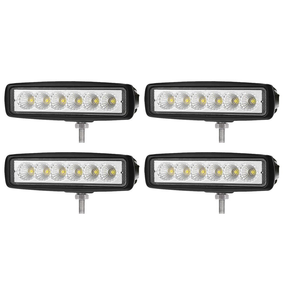 4x 6inch 30w LED Work Light Bar Flood Beam Fog Reverse Lamp Driving Offroad