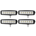 4x 6inch 30w LED Work Light Bar Flood Beam Fog Reverse Lamp Driving Offroad