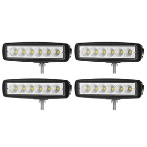 4x 6inch 30w LED Work Light Bar Flood Beam Fog Reverse Lamp Driving Offroad