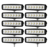 10x 6inch LED Work Light Bar Flood Reverse Fog Driving Lamp Offroad 4x4