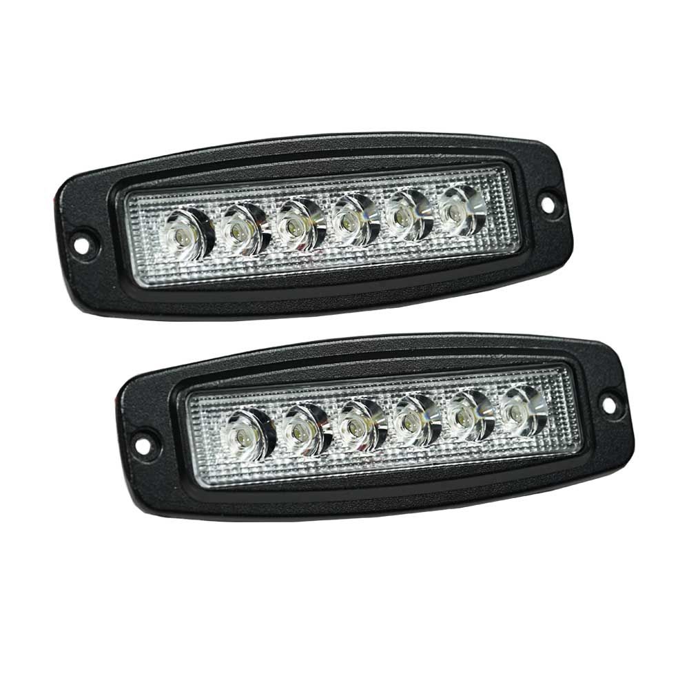 2X 7INCH 30W CREE LED LIGHT BAR DRIVING FLOOD WORK LAMP FLUSH MOUNT OFFROAD