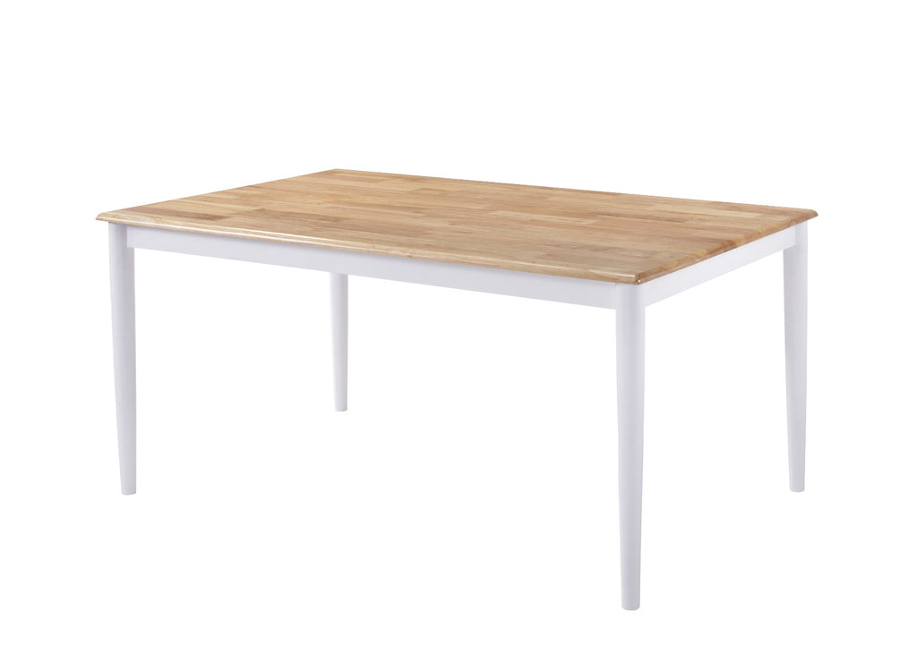 Dining Table Solid Rubberwood Danish Natural Oak 