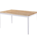 Dining Table Solid Rubberwood Danish Natural Oak 