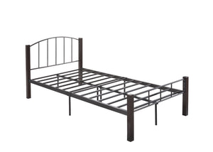 KING SINGLE  bed frame w/ solidwood post in Black + Wenge