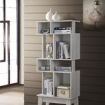 Display Shelf Cabinet In White Oak