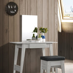 Dressing Table With Stool In White Oak