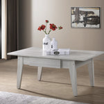 Coffee Table With 1 Drawer In White Oak
