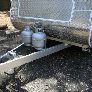 1pc GAS BOTTLE HOLDER 9 KG GALVANIZED FOR TRAILER CAMPING CARAVANS & 4WD'S