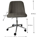 Bergen Dark grey fabric gas lift home office chair