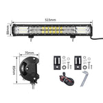20inch LED Light Bar Osram Spot Flood combo Plus Number Plate Frame Offroad 4WD