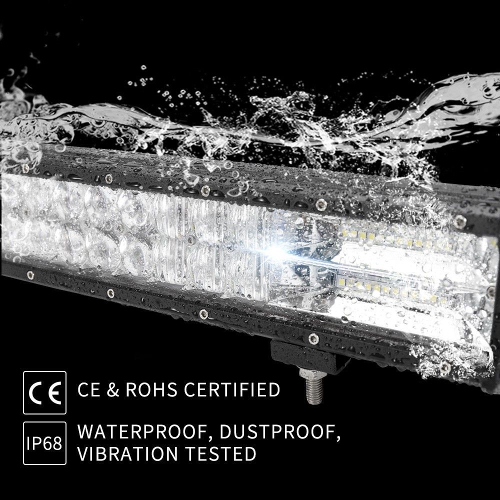 20inch LED Light Bar Osram Spot Flood combo Plus Number Plate Frame Offroad 4WD