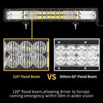 20inch LED Light Bar Osram Spot Flood combo Plus Number Plate Frame Offroad 4WD