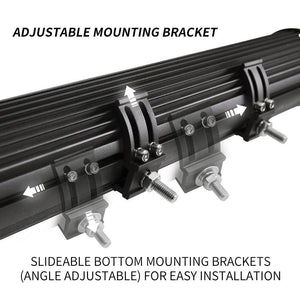 20inch LED Light Bar Osram Spot Flood combo Plus Number Plate Frame Offroad 4WD