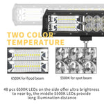 20inch LED Light Bar Osram Spot Flood combo Plus Number Plate Frame Offroad 4WD