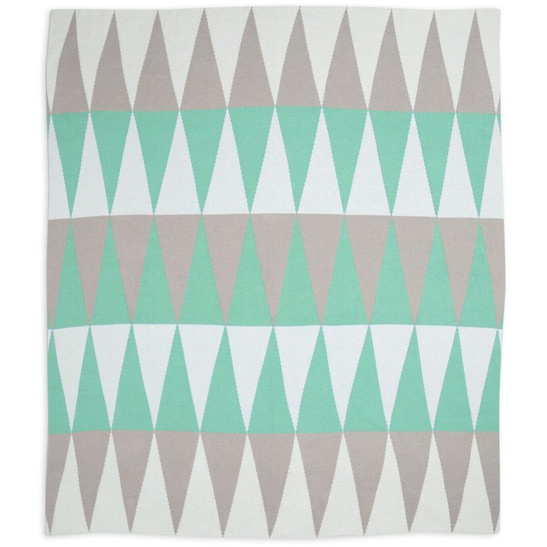 Weegoamigo Cotton Knitted Blanket - Ziggy Green