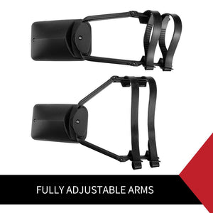 2 x TOWING MIRRORS PAIR UNIVERSAL MULTI FIT STRAP ON TOWING CARAVAN 4X4 TRAILER