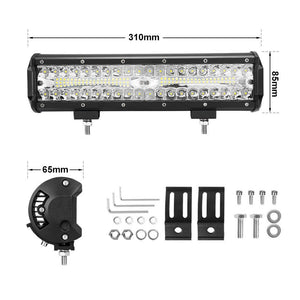 2x12inch CREE LED Work Light Bar Spot Flood OffRoad Fog Driving 4WD 4x4 Reverse