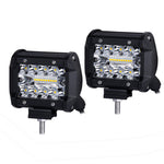 2x 4inch CREE LED Light Bar Spot Flood Combo Work Lamp Lightfox Vision Series