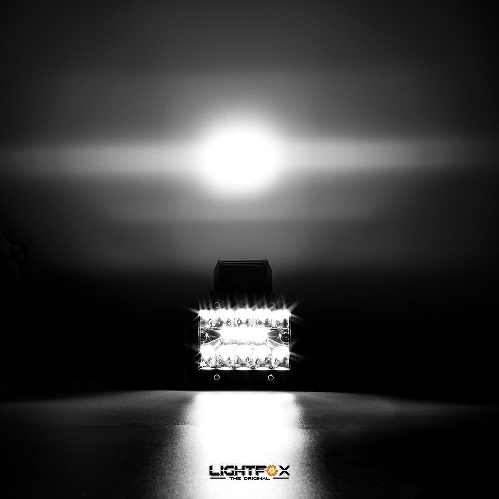 2x 4inch CREE LED Light Bar Spot Flood Combo Work Lamp Lightfox Vision Series