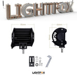 2x 4inch CREE LED Light Bar Spot Flood Combo Work Lamp Lightfox Vision Series