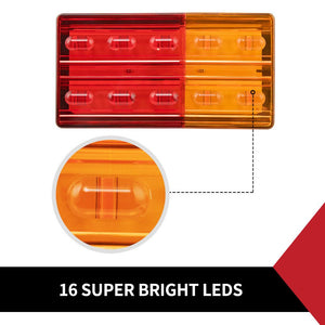 2x LED Tail Lights Indicator & Brake Lights Submersible 12V