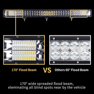 34inch Osram Cree LED Light Bar Triple Combo Driving Lightfox Utility Series