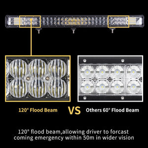 34inch Osram Cree LED Light Bar Triple Combo Driving Lightfox Utility Series